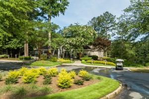 Apartments for rent in Stone Mountain, GA - Leasing Center Exterior with Lush Grounds      