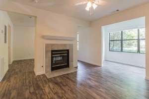 3 bedroom apartments for rent in Stone Mountain GA - Living Room Fireplace and Windows for Natural Light                       