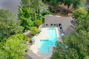 Apartments in Stone Mountain, GA - Aerial Pool Shot   